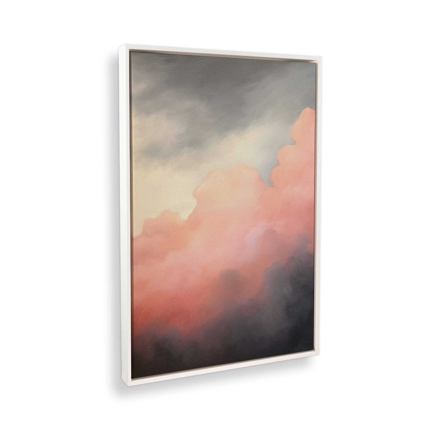 [Color:Opaque White], Picture of art in a White frame at an angle