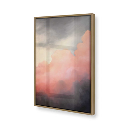 [Color:Brushed Gold], Picture of art in a Brushed Gold frame at an angle