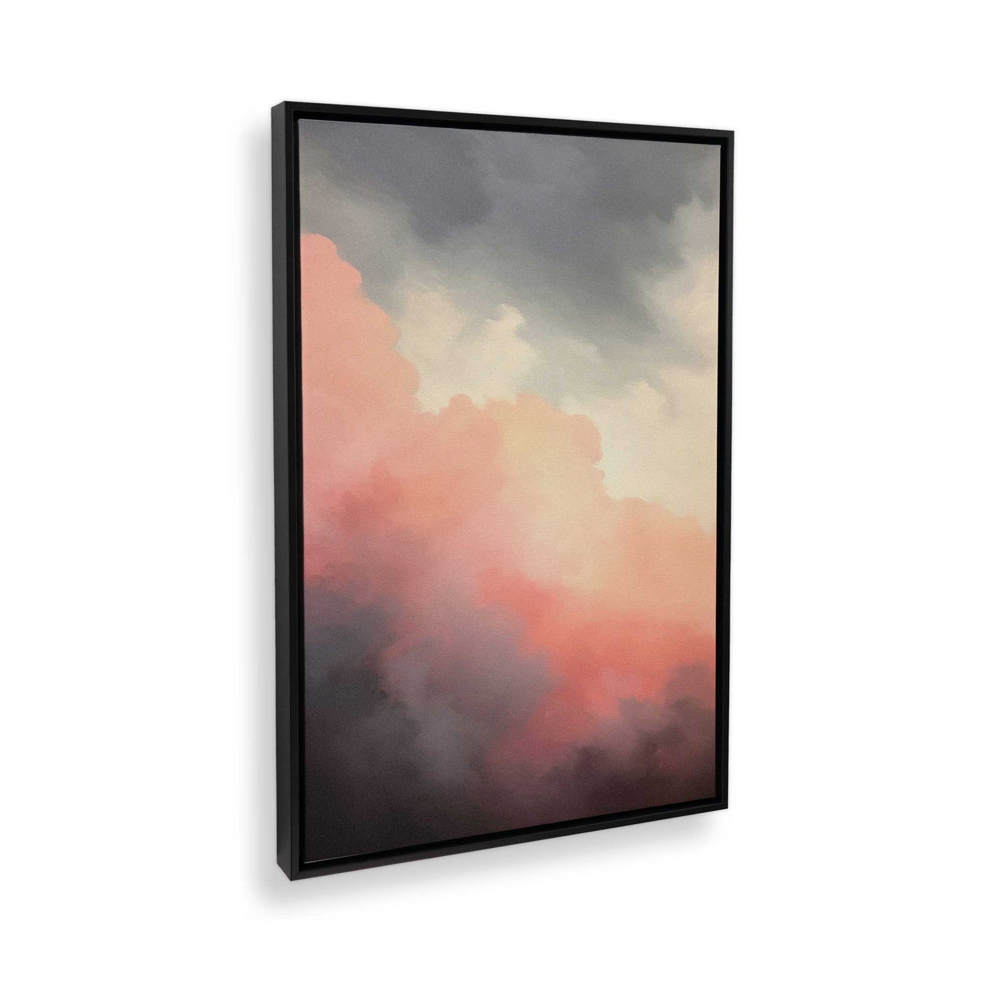 [Color:Satin Black], Picture of art in a Satin Black frame at an angle