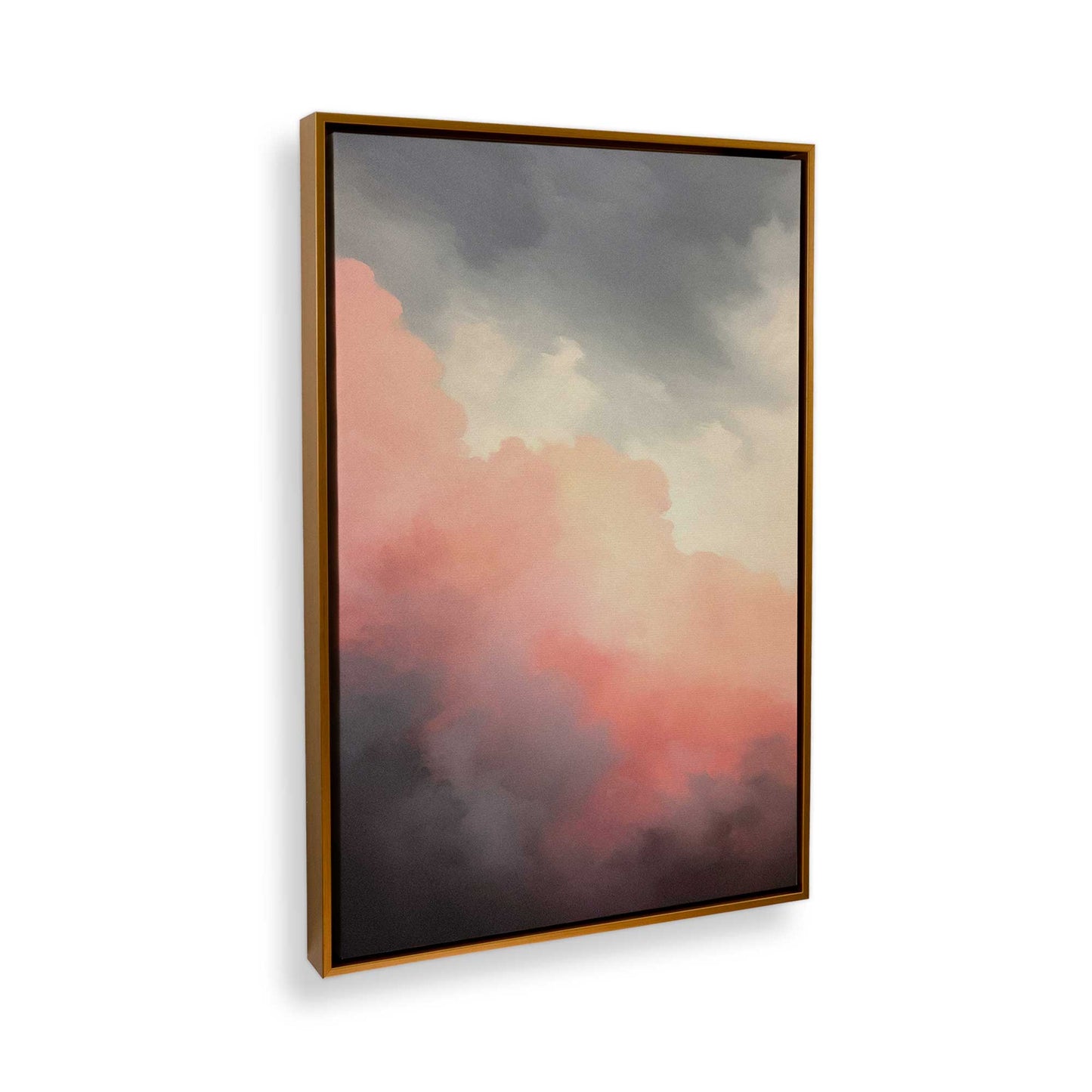 [Color:Polished Gold], Picture of art in a Polished Gold frame at an angle