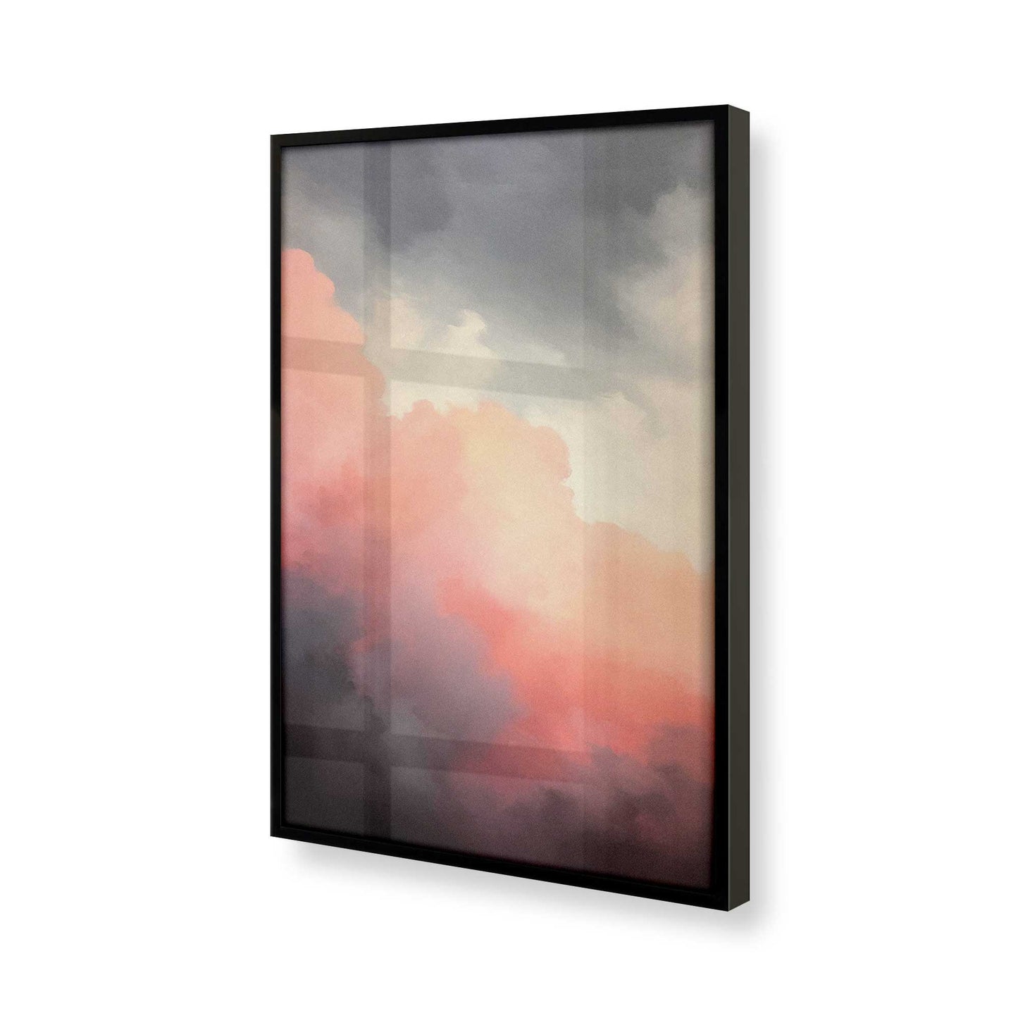 [Color:Satin Black], Picture of art in a Satin Black frame at an angle