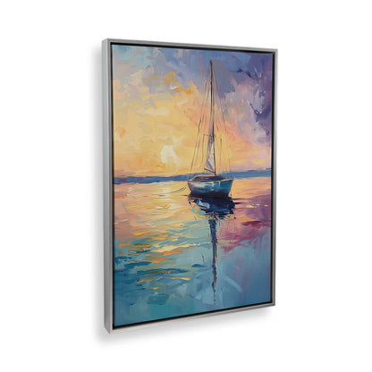 [Color:Polished Chrome], Picture of art in a Polished Chrome frame at an angle