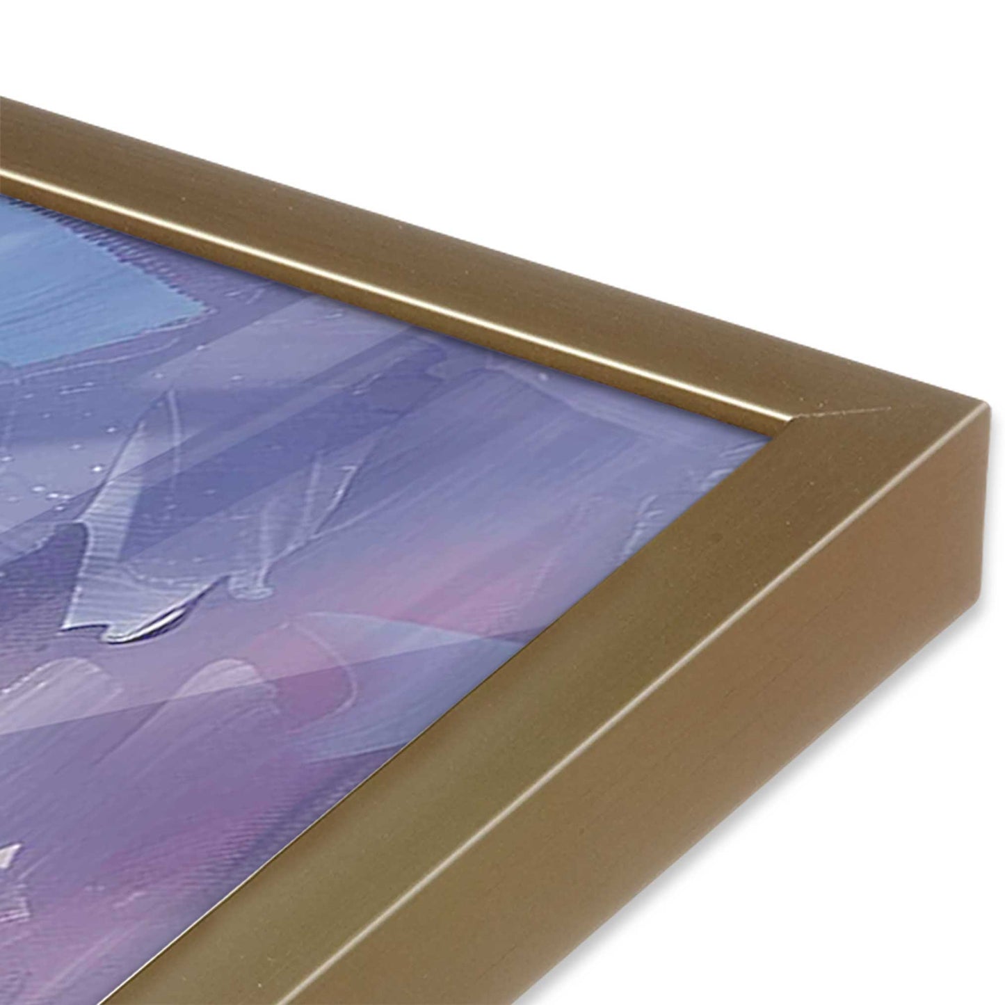 [Color:Brushed Gold], Picture of art in a Brushed Gold frame of the corner