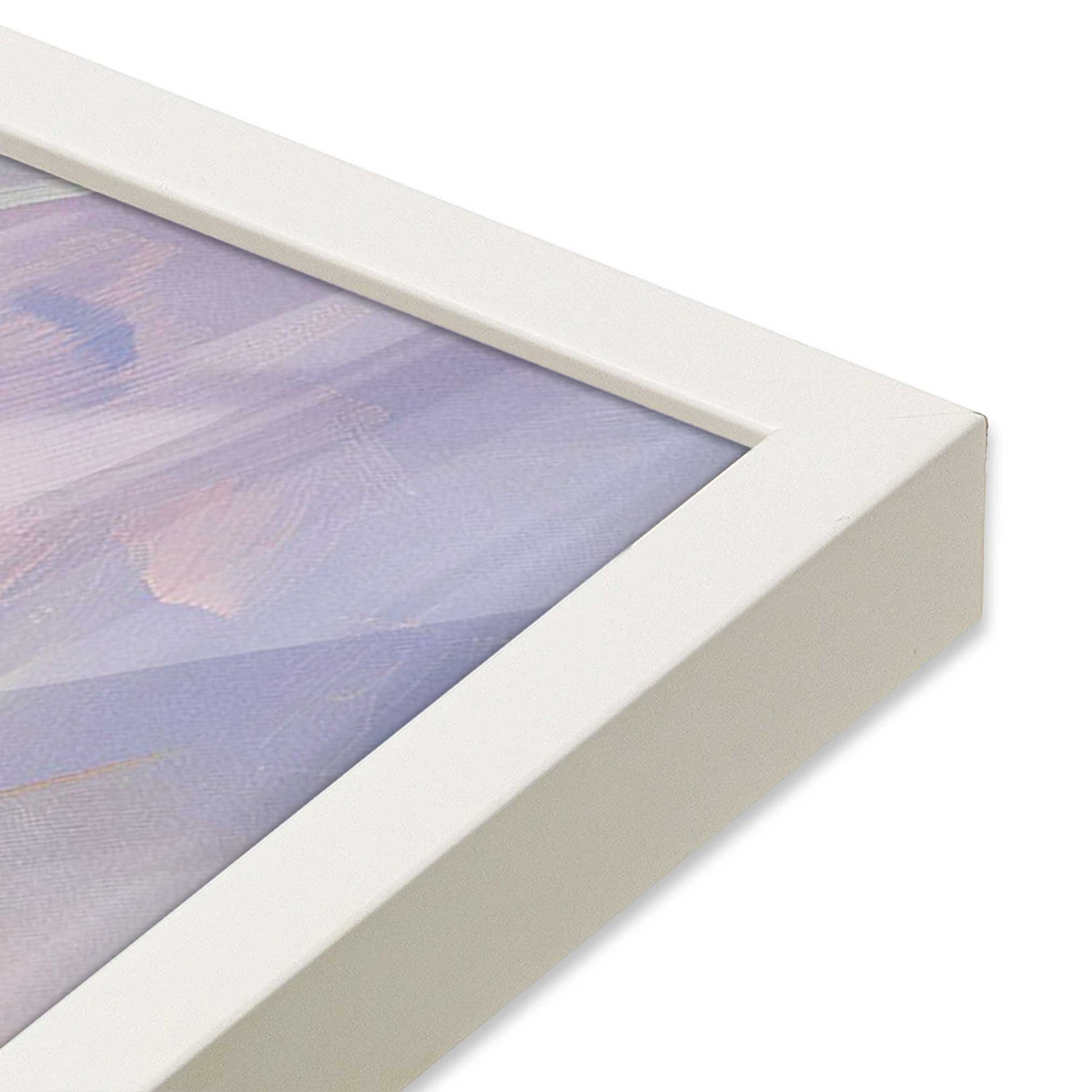 [Color:Opaque White], Picture of art in a Opaque White frame of the corner