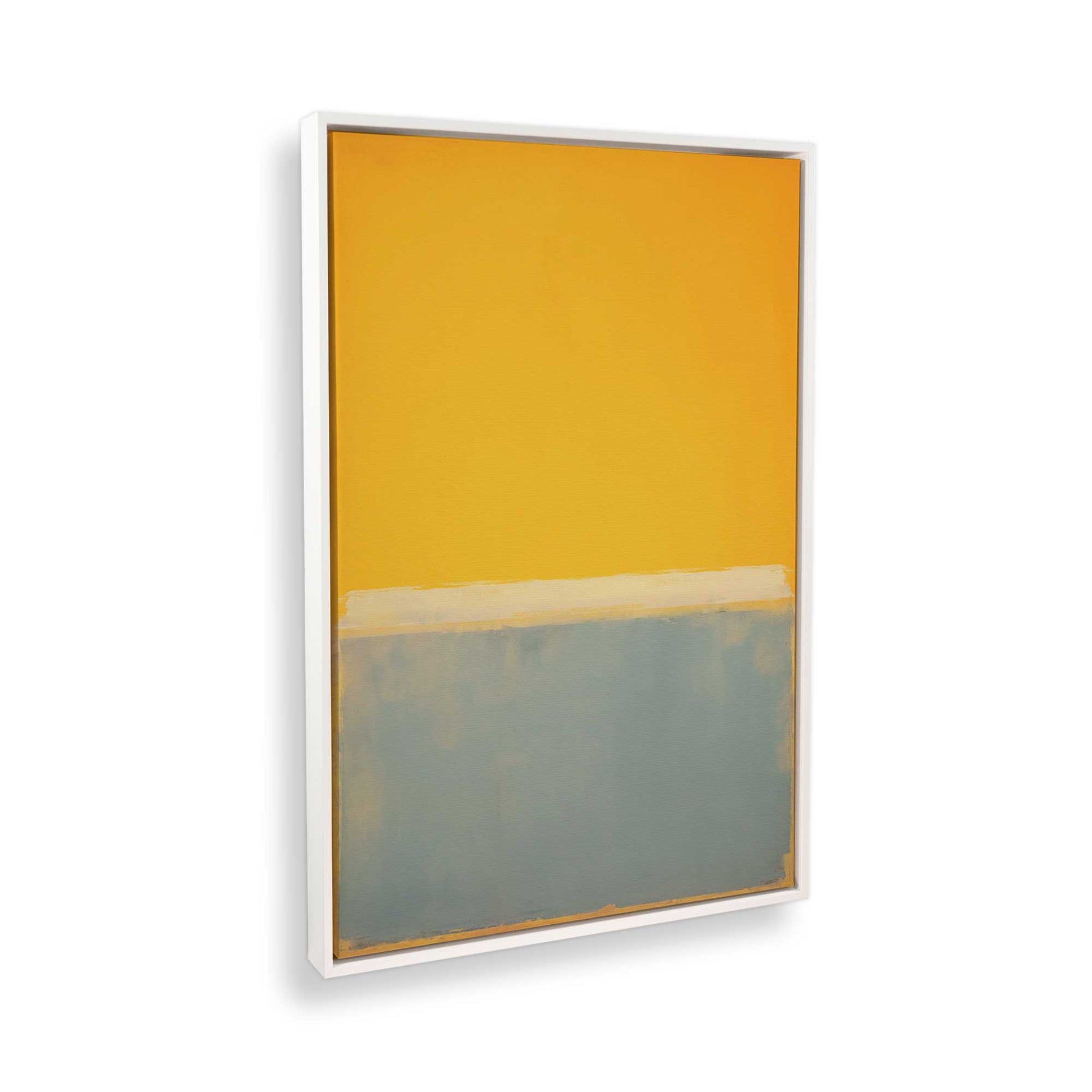 [Color:Opaque White], Picture of art in a White frame at an angle