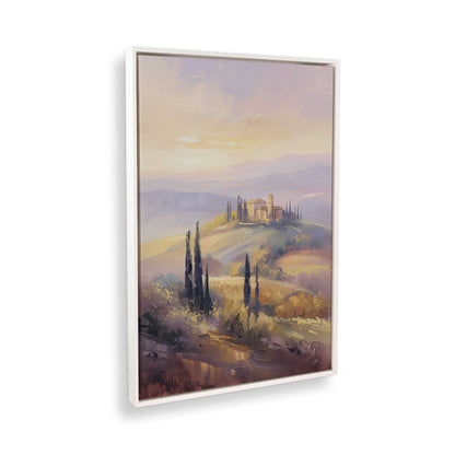 [Color:Opaque White], Picture of art in a White frame at an angle