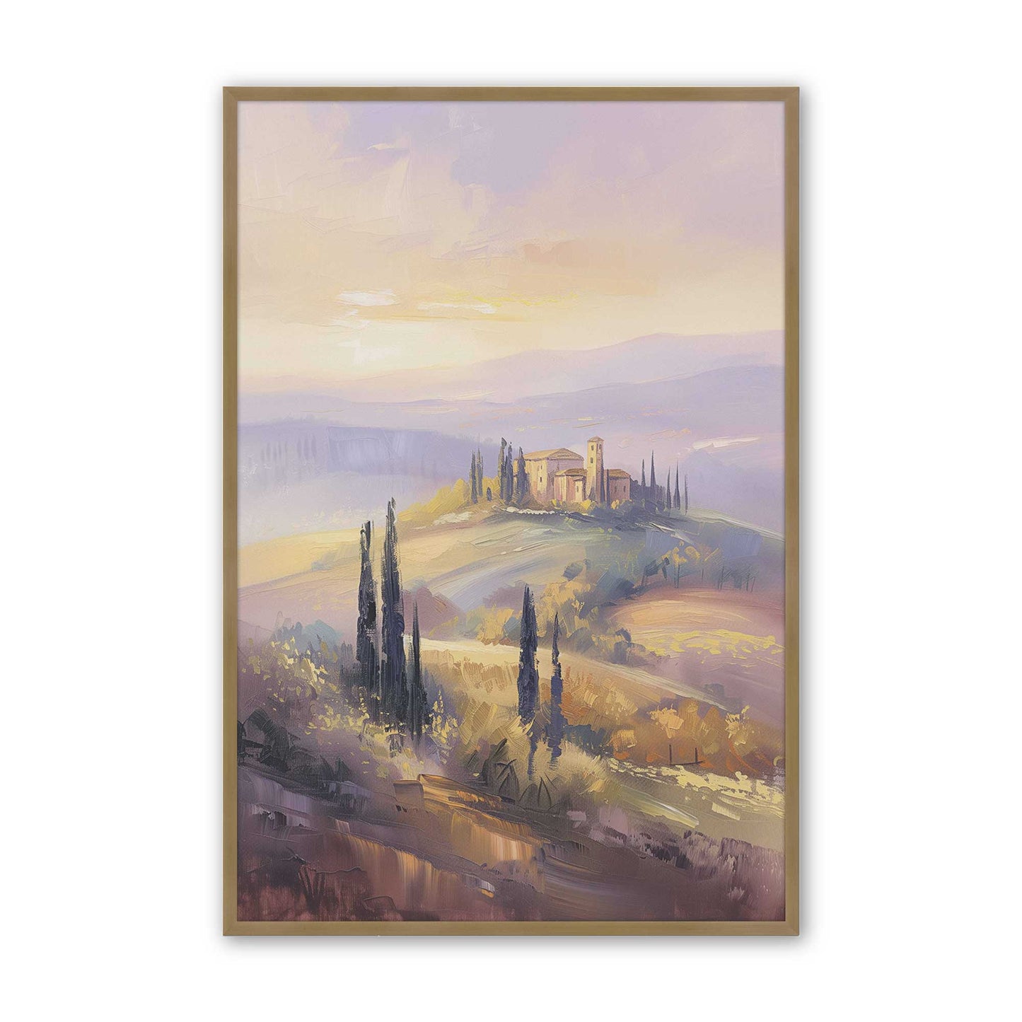 [Color:Brushed Gold], Picture of art in a Brushed Gold frame