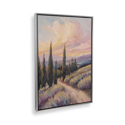 [Color:Polished Chrome], Picture of art in a Polished Chrome frame at an angle