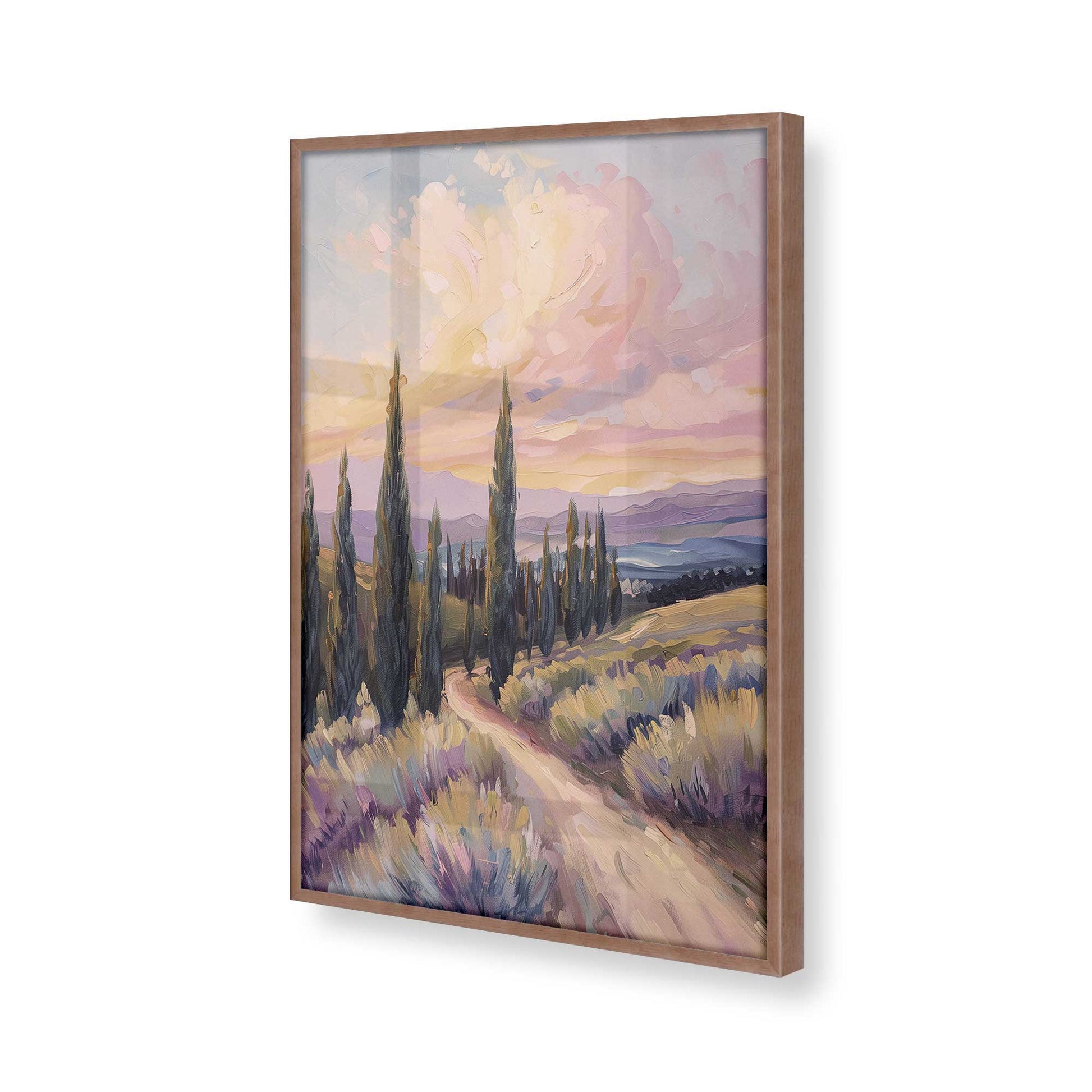 [Color:Powder Rose], Picture of art in a Powder Rose frame at an angle