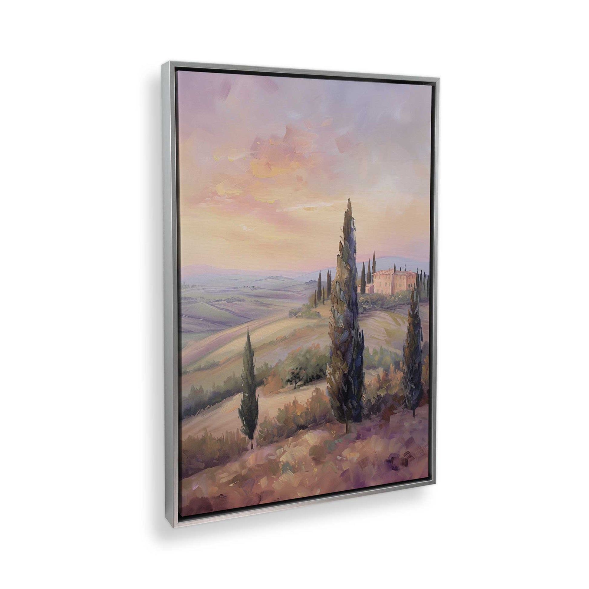 [Color:Polished Chrome], Picture of art in a Polished Chrome frame at an angle