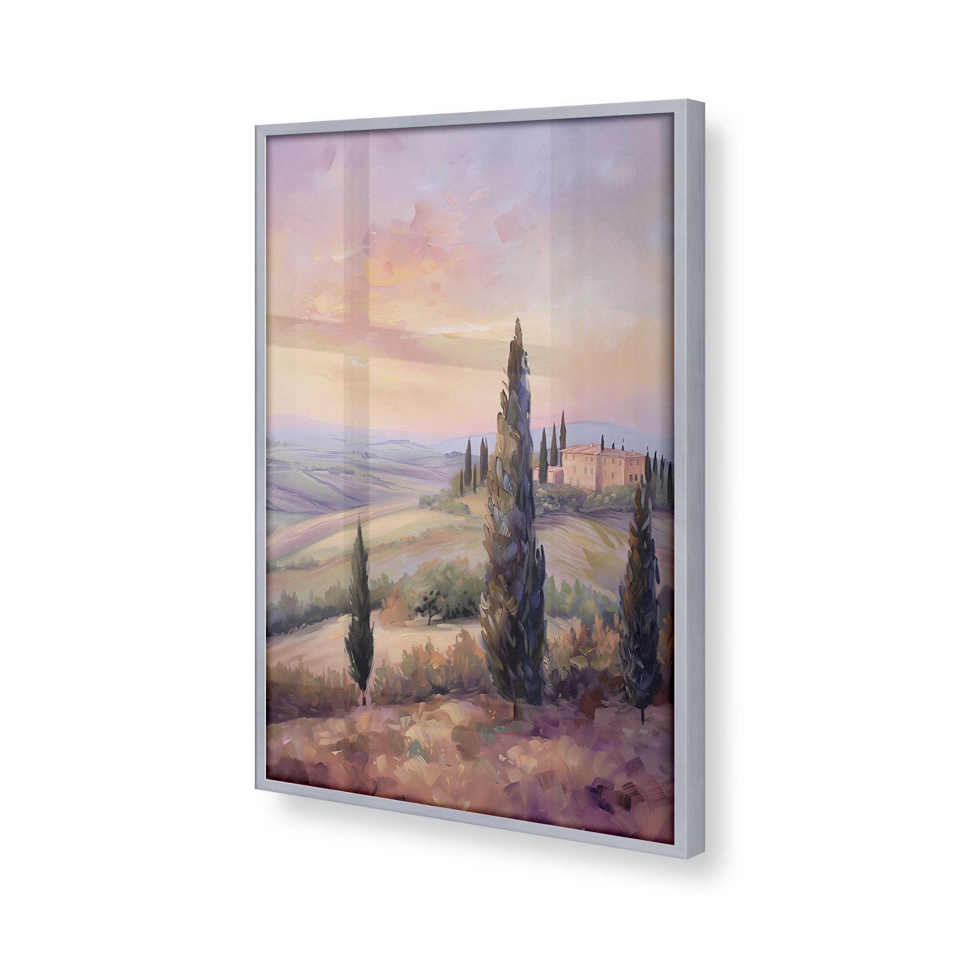 [Color:Polished Chrome], Picture of art in a Polished Chrome frame at an angle