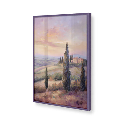 [Color:Purple Iris], Picture of art in a Purple Iris frame at an angle