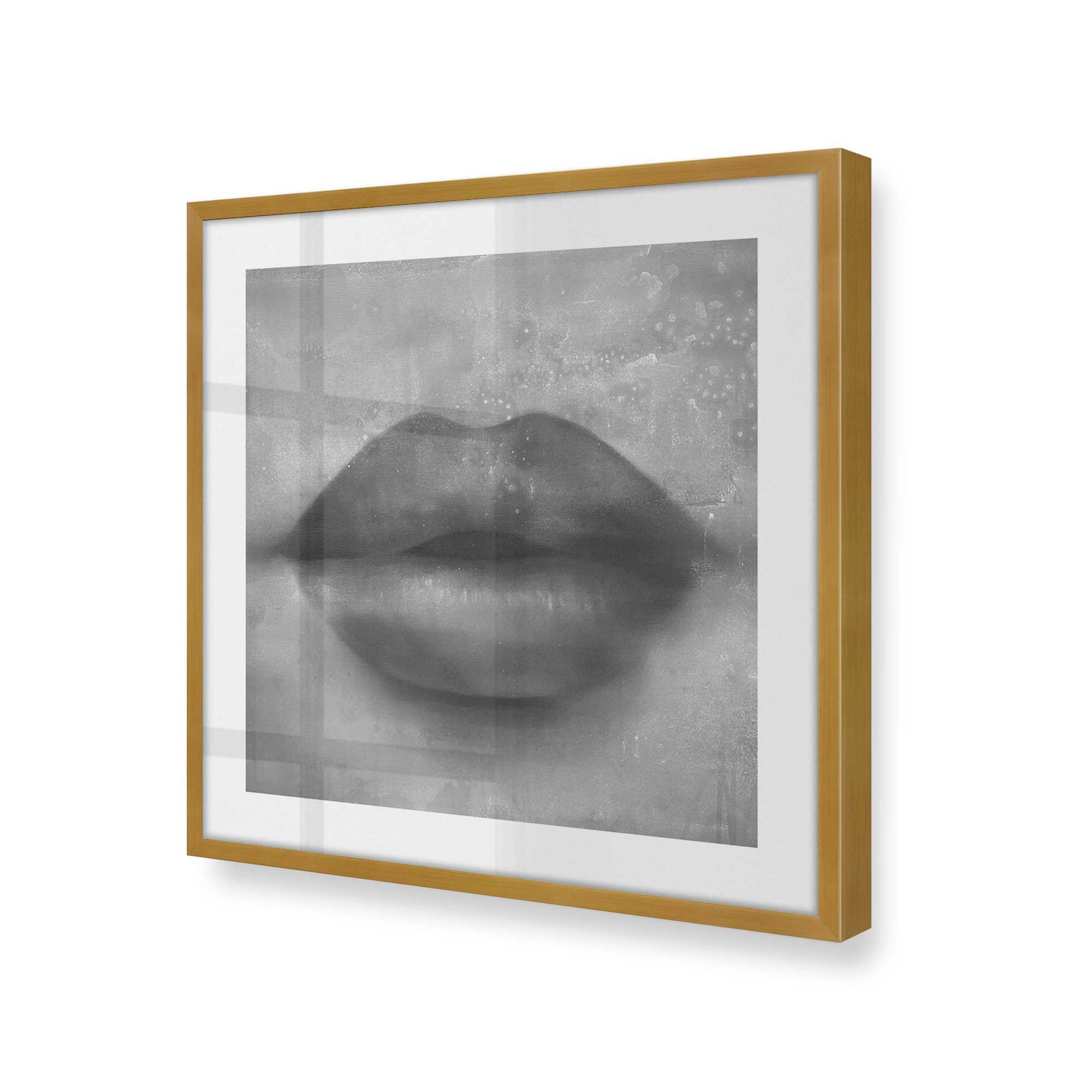 [Color:Polished Gold], Picture of art in a Polished Gold frame at an angle