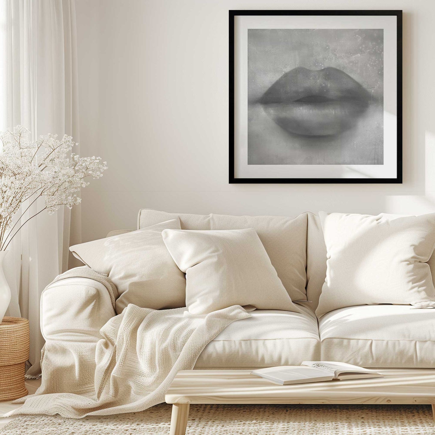 Whispered Kiss Black & White Print