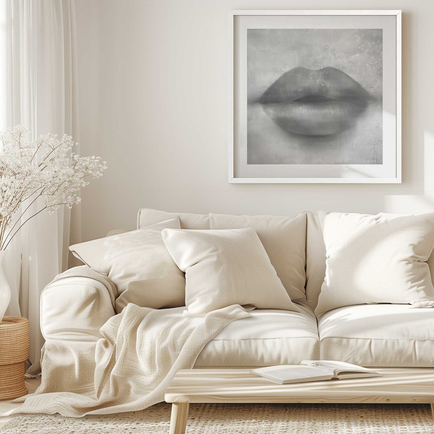 Whispered Kiss Black & White Print