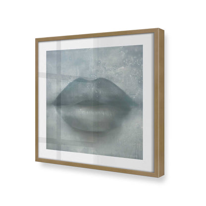 [Color:Brushed Gold], Picture of art in a Brushed Gold frame at an angle