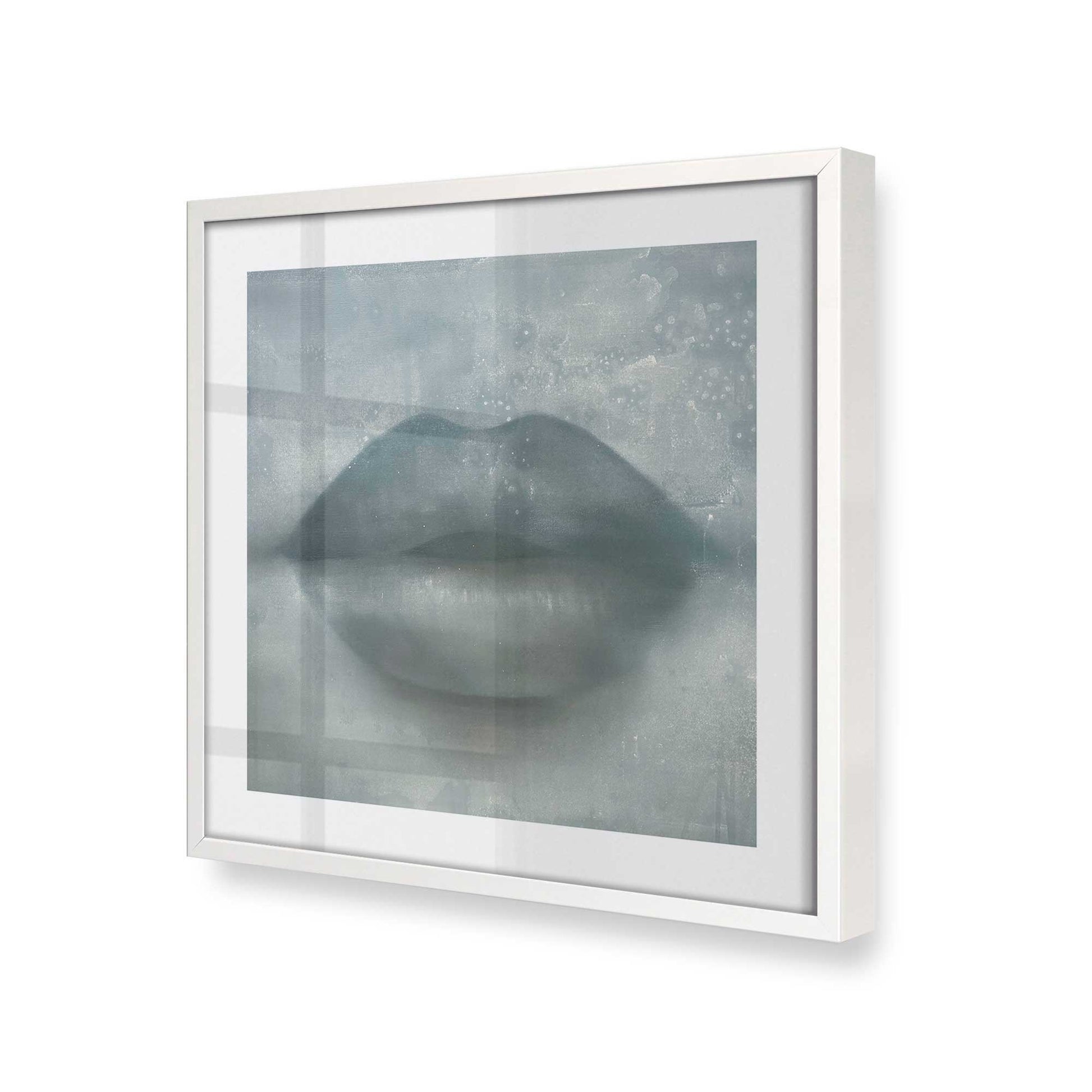 [Color:Opaque White], Picture of art in a Opaque White frame at an angle