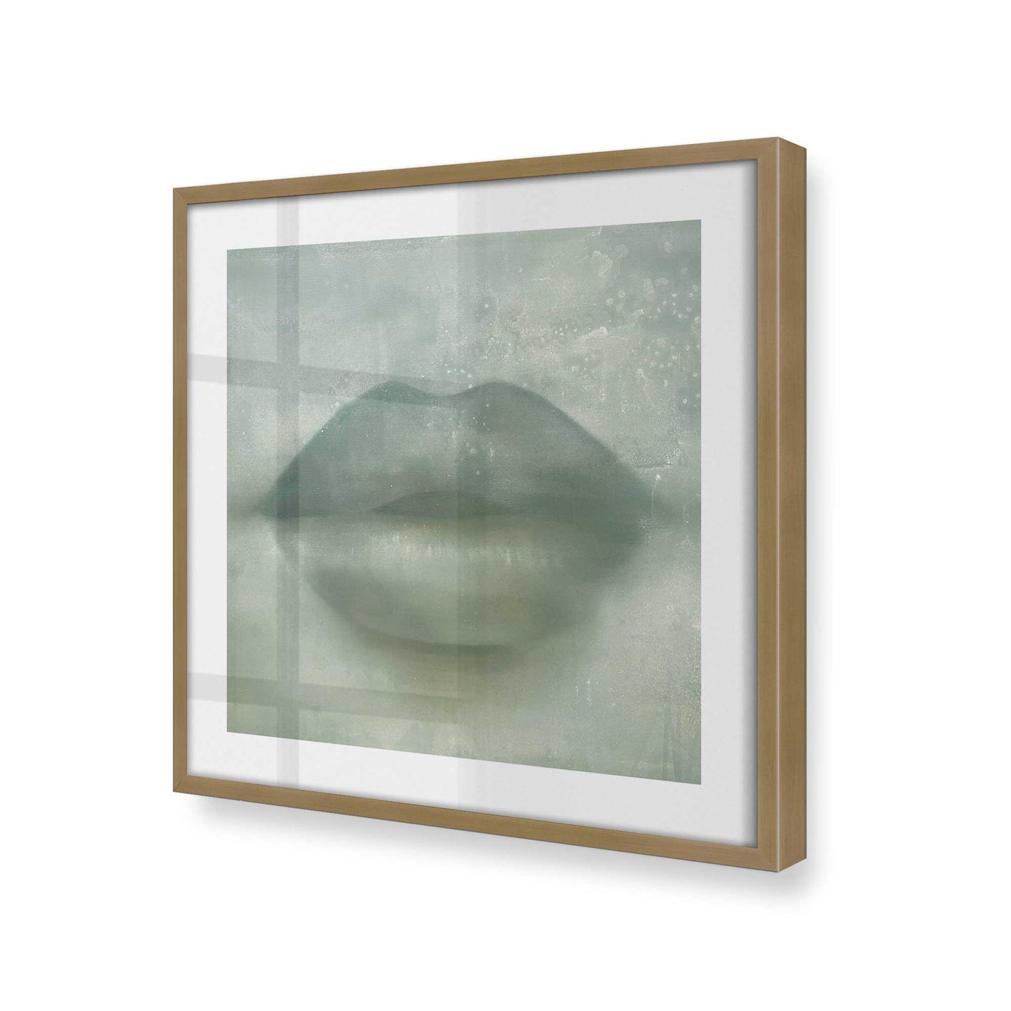 [Color:Brushed Gold], Picture of art in a Brushed Gold frame at an angle