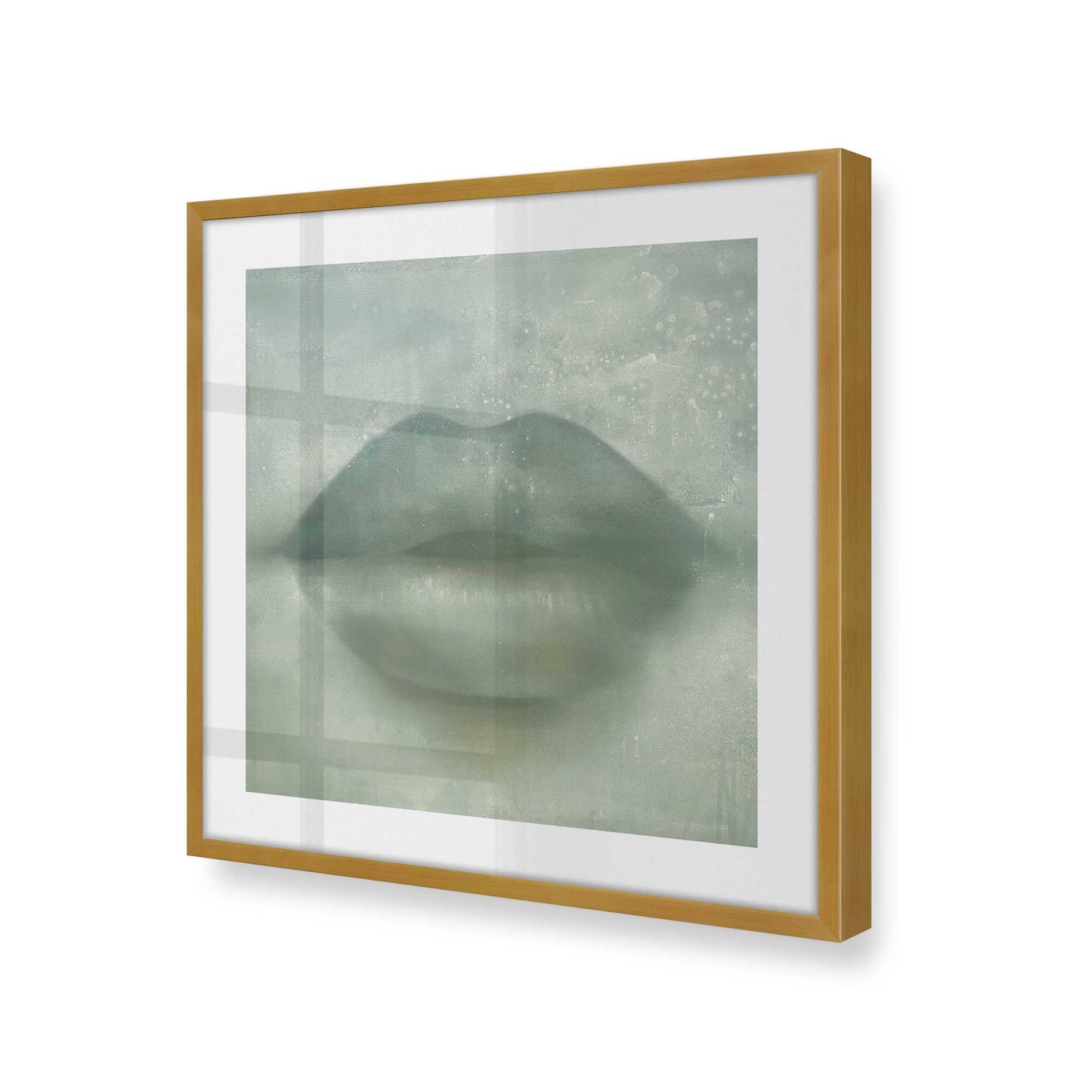 [Color:Polished Gold], Picture of art in a Polished Gold frame at an angle