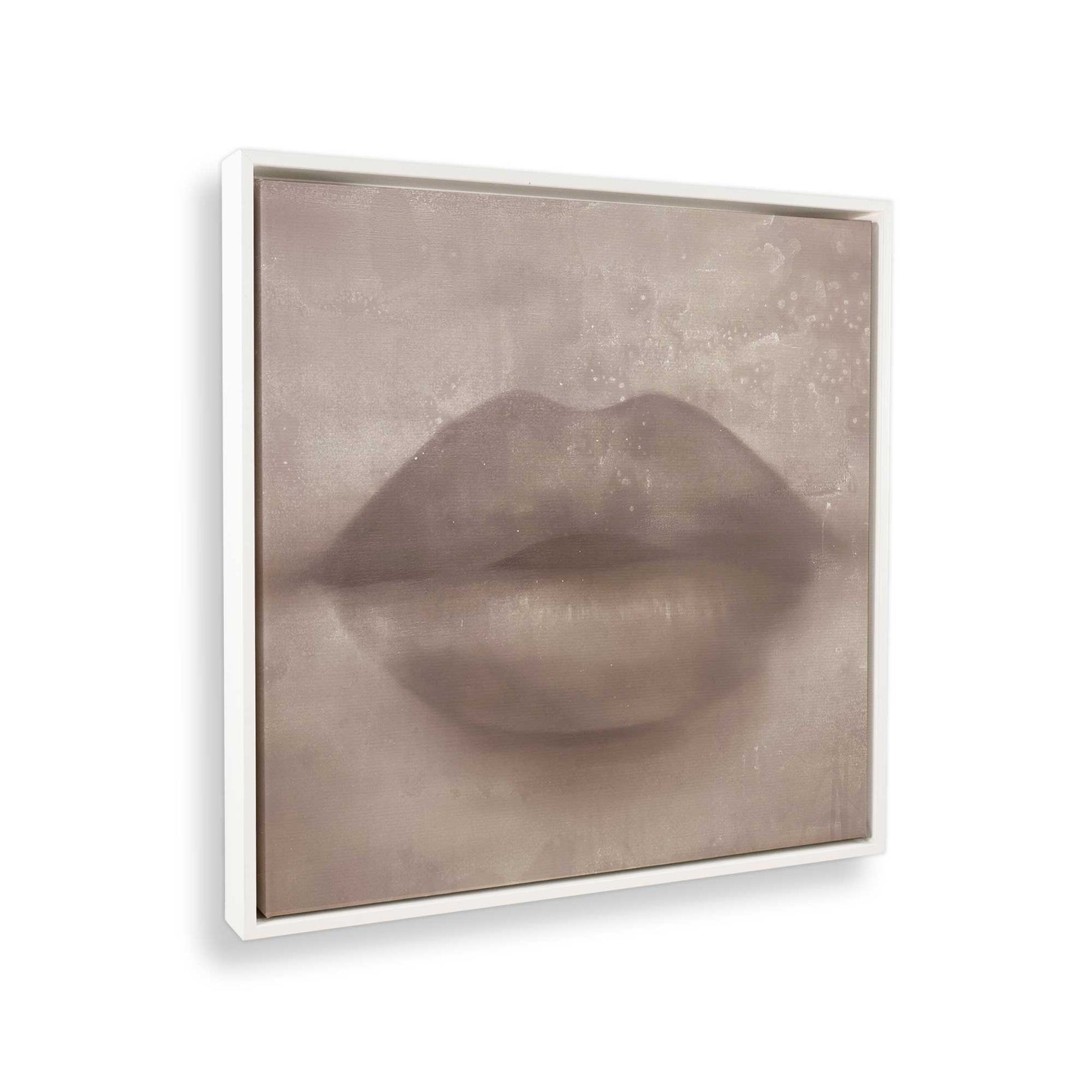 [Color:Opaque White], Picture of art in a White frame at an angle