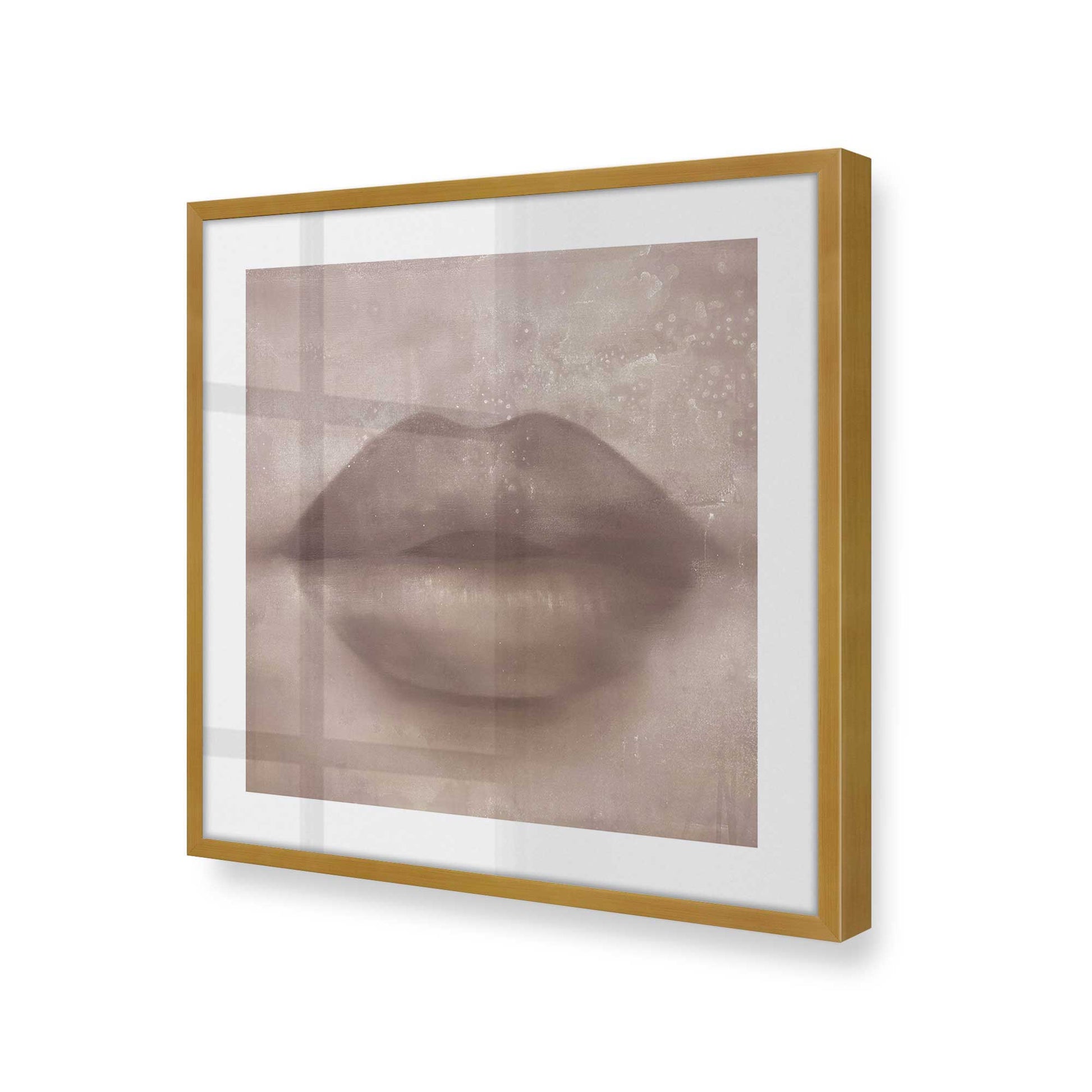 [Color:Polished Gold], Picture of art in a Polished Gold frame at an angle