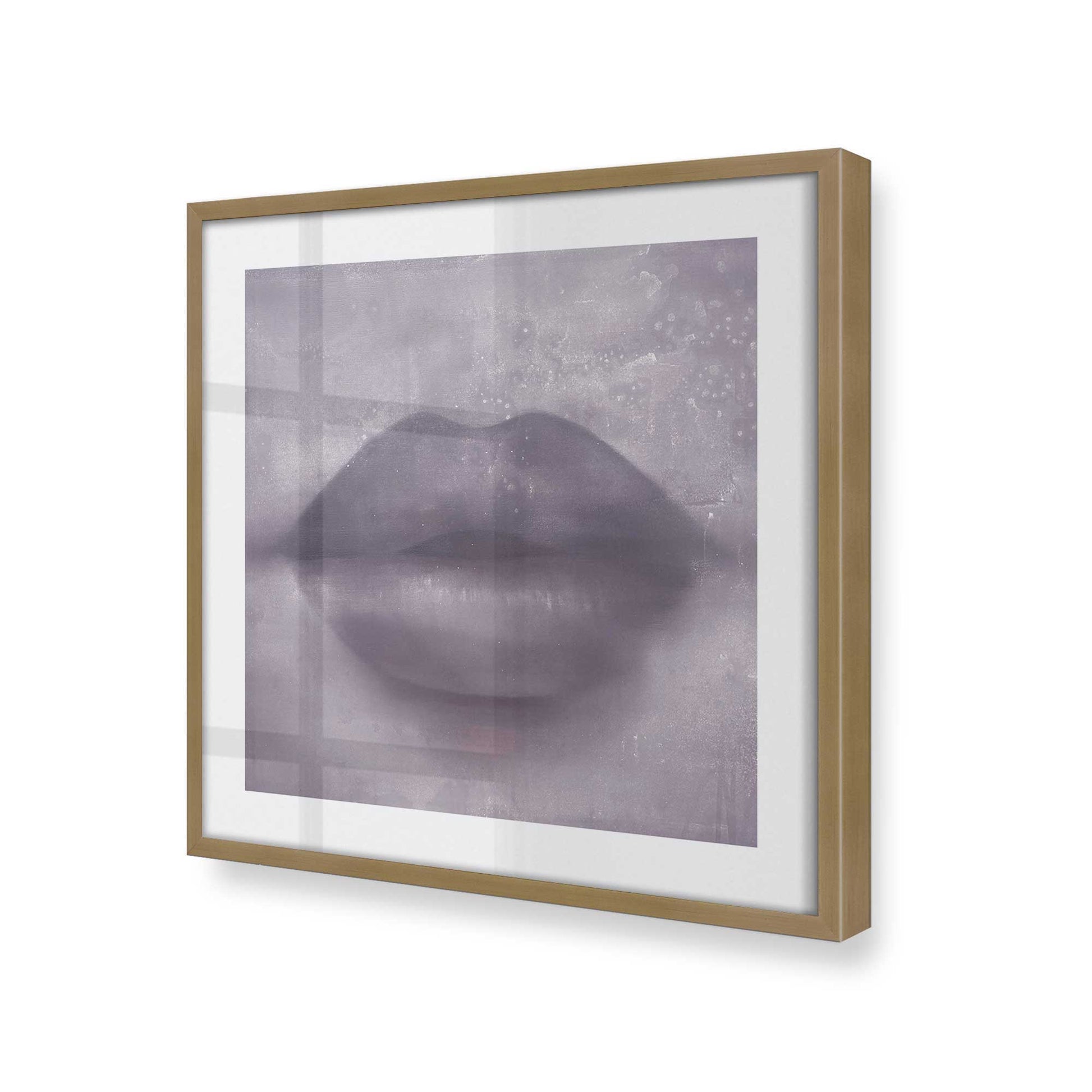 [Color:Brushed Gold], Picture of art in a Brushed Gold frame at an angle