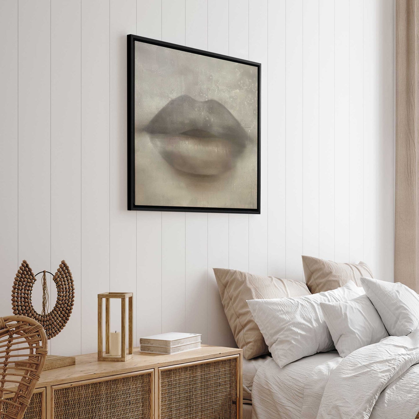 Whispered Kiss Sepia Print on Canvas