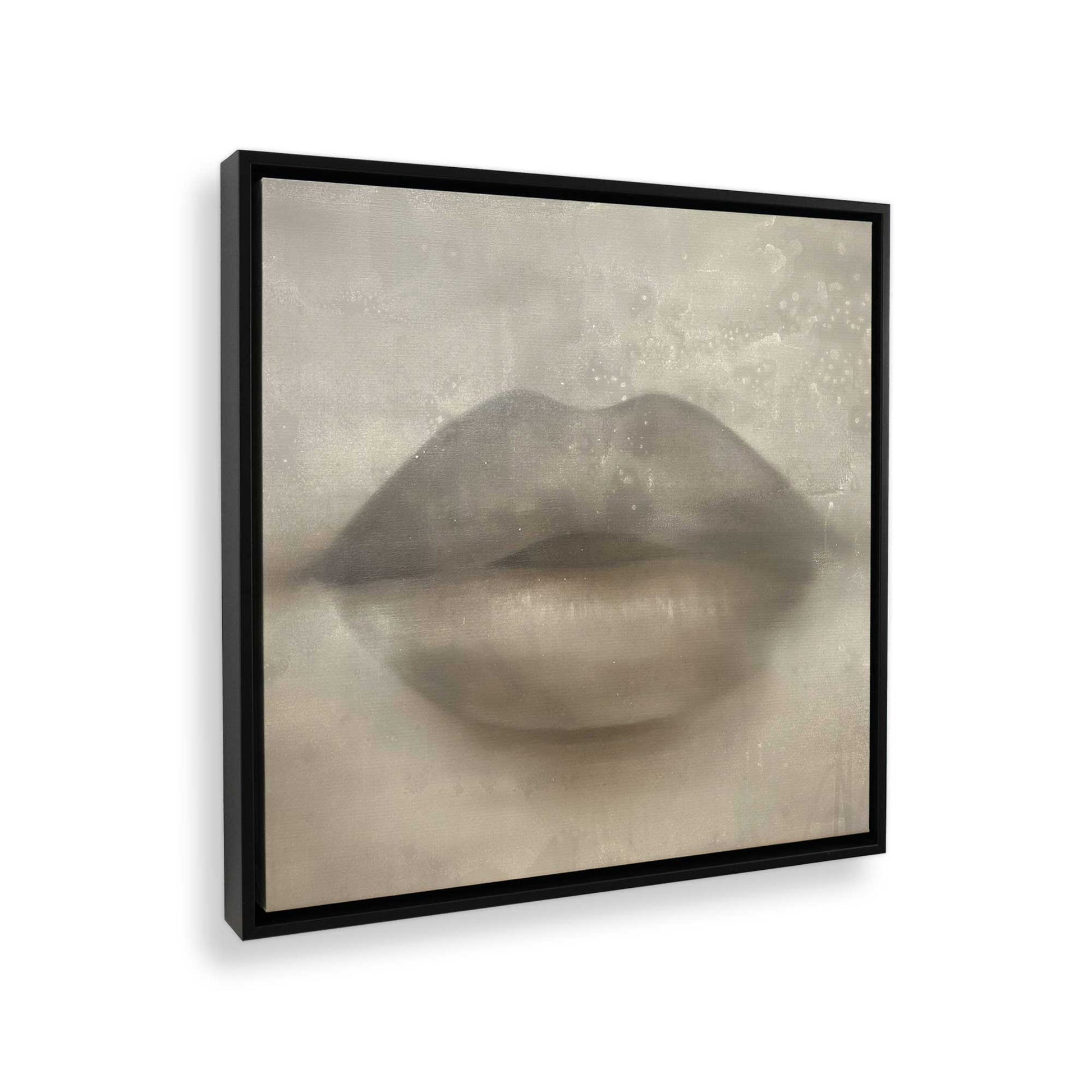 [Color:Satin Black], Picture of art in a Satin Black frame at an angle