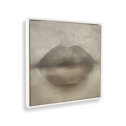 [Color:Opaque White], Picture of art in a White frame at an angle