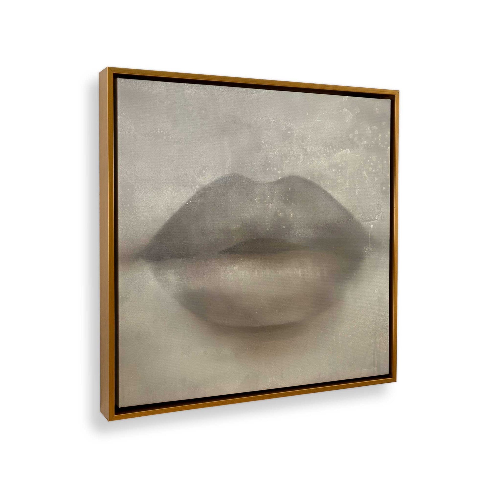 [Color:Polished Gold], Picture of art in a Polished Gold frame at an angle