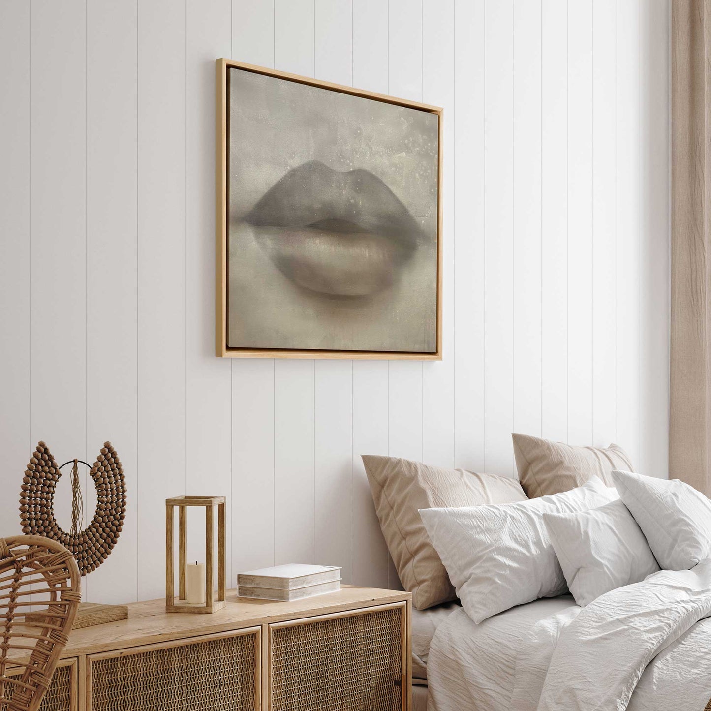 Whispered Kiss Sepia Print on Canvas