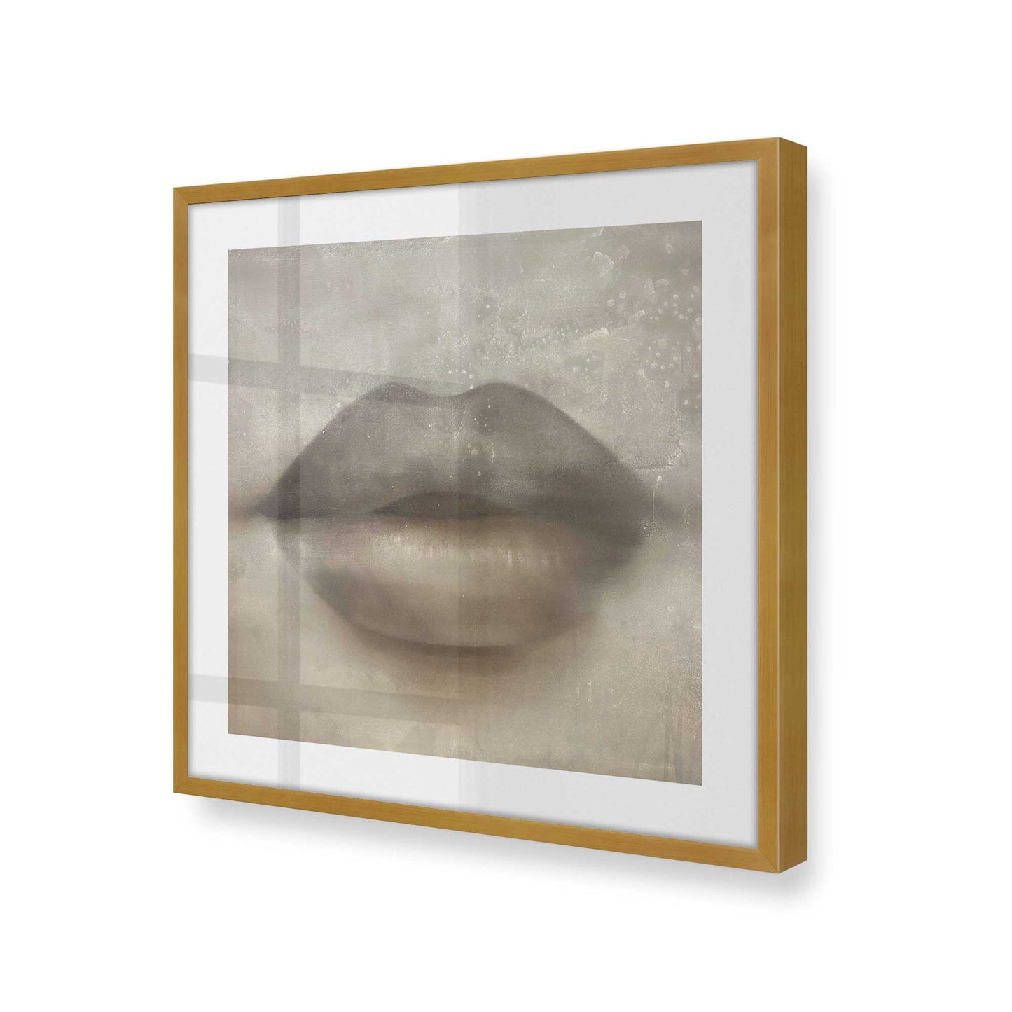 [Color:Polished Gold], Picture of art in a Polished Gold frame at an angle