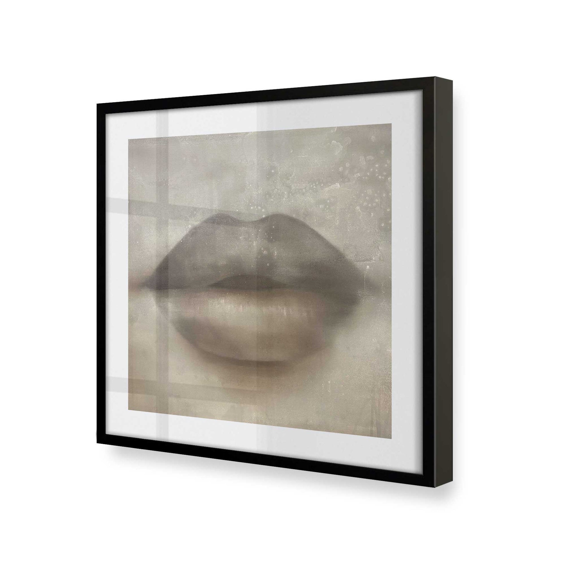 [Color:Satin Black], Picture of art in a Satin Black frame at an angle