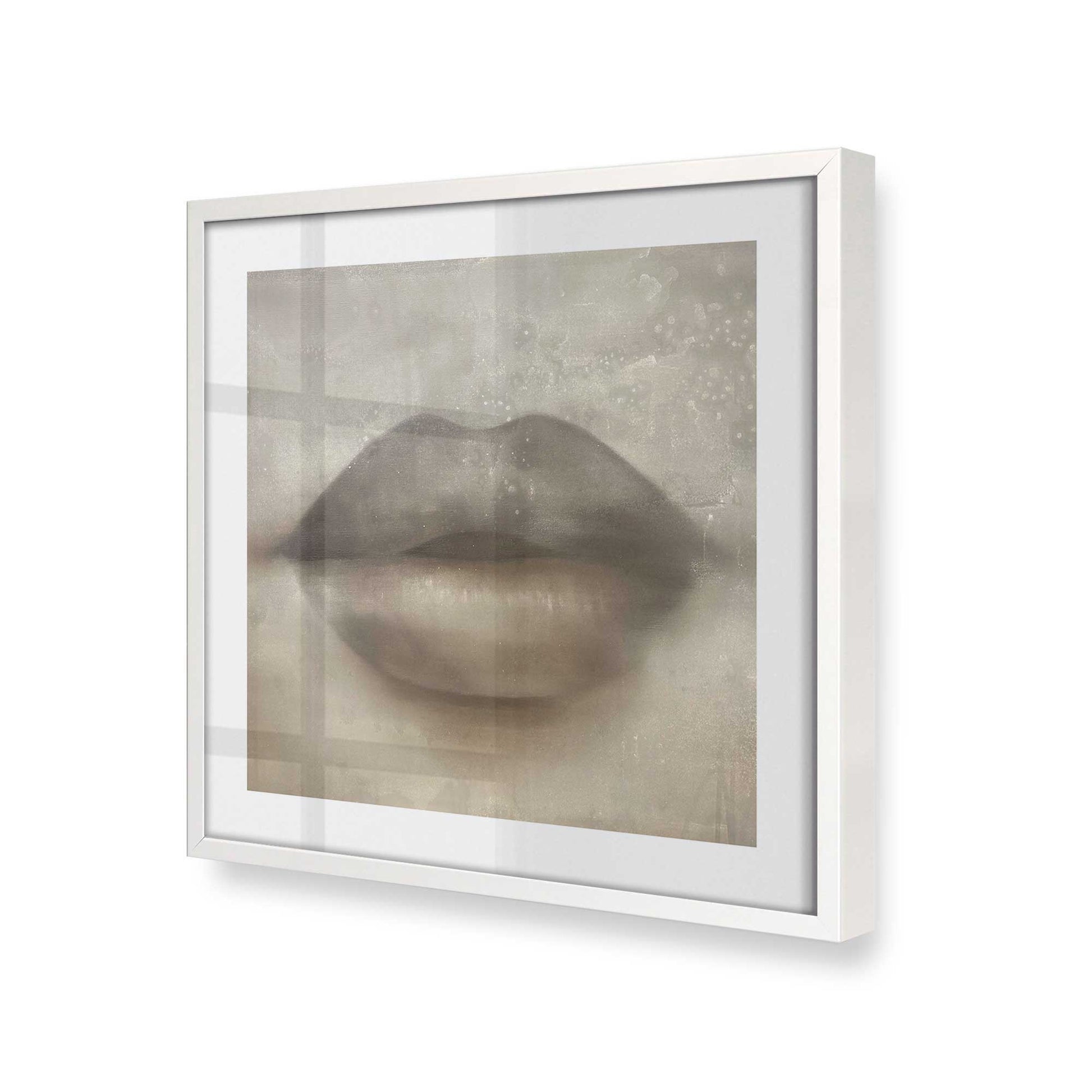 [Color:Opaque White], Picture of art in a Opaque White frame at an angle