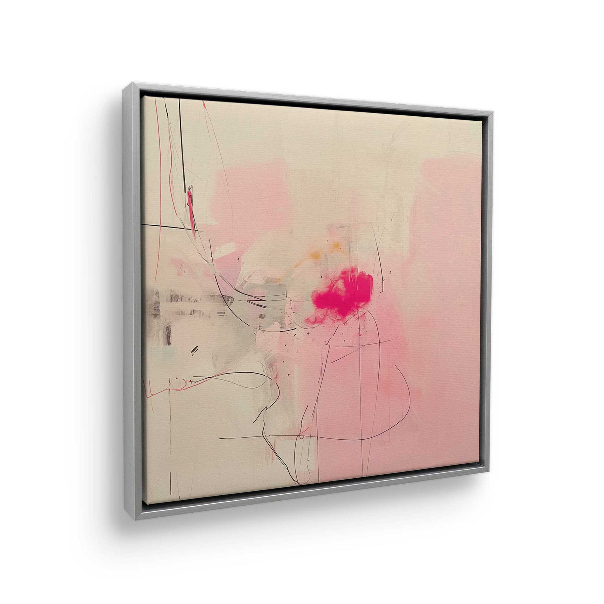 [Color:Polished Chrome], Picture of art in a Polished Chrome frame at an angle