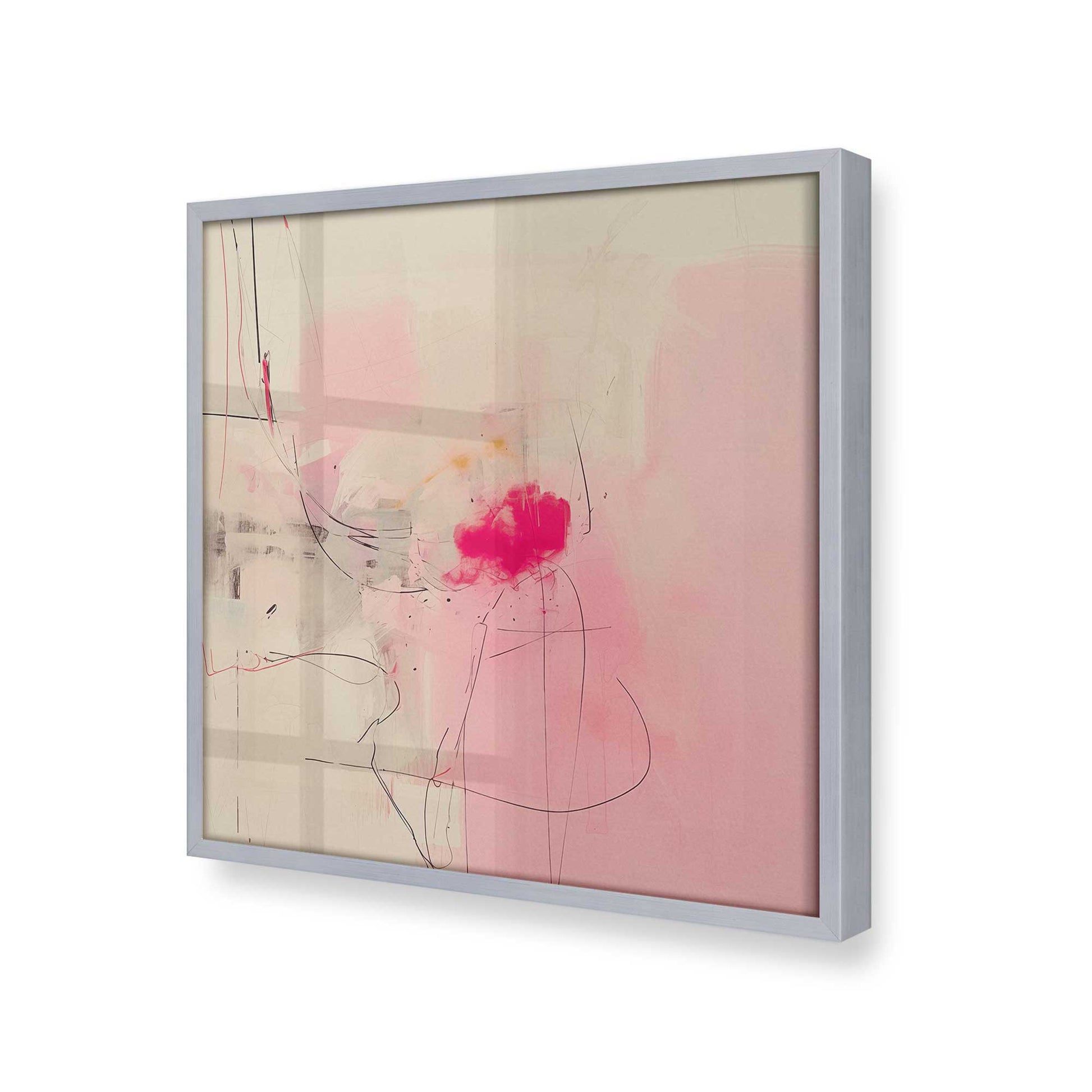 [Color:Polished Chrome], Picture of art in a Polished Chrome frame at an angle