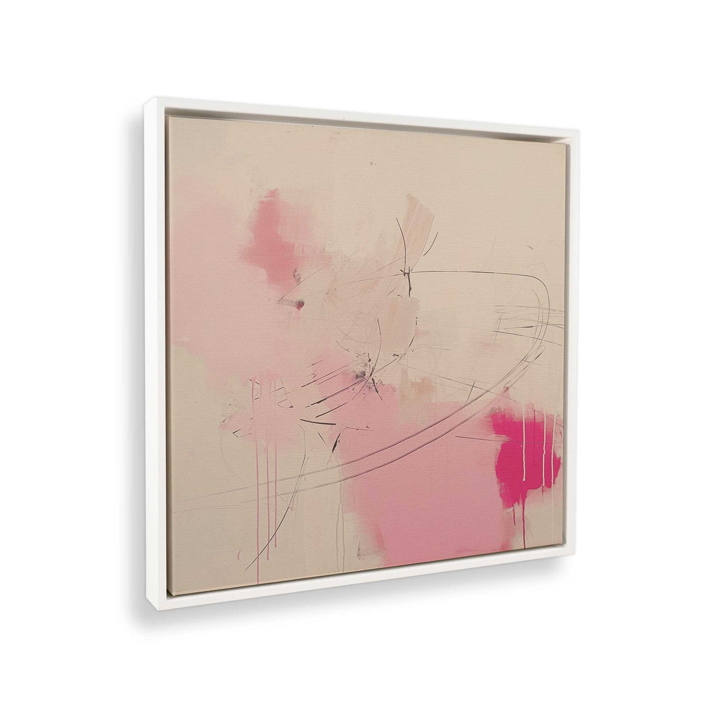 [Color:Opaque White], Picture of art in a White frame at an angle