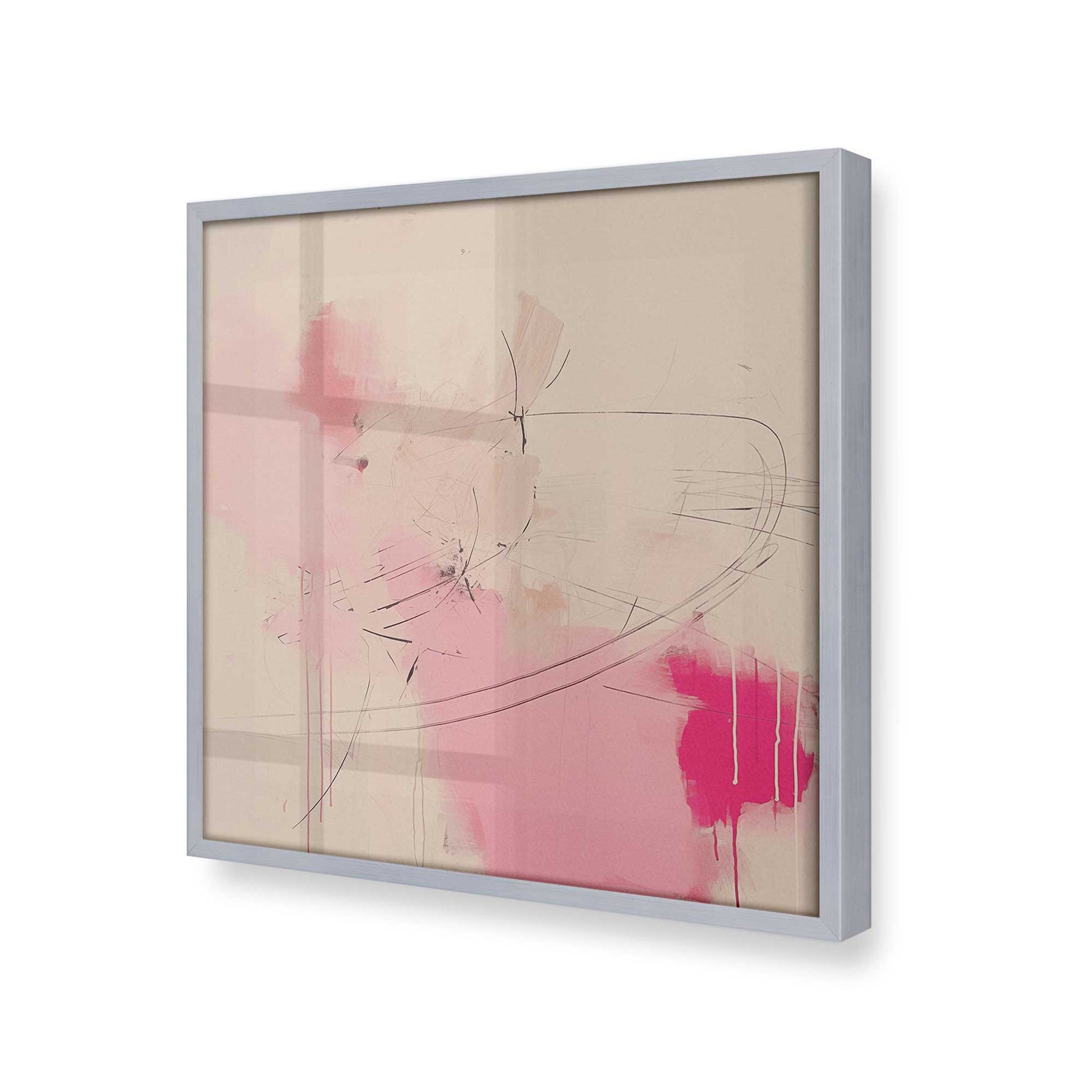 [Color:Polished Chrome], Picture of art in a Polished Chrome frame at an angle