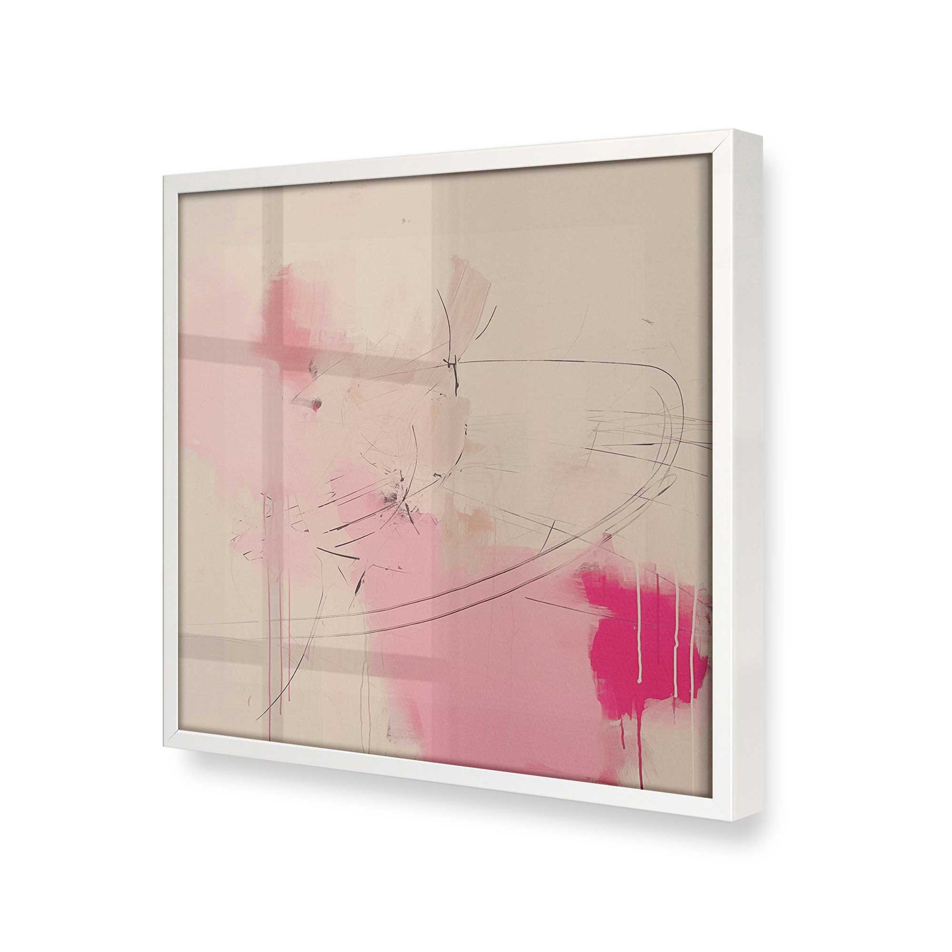 [Color:Opaque White], Picture of art in a Opaque White frame at an angle