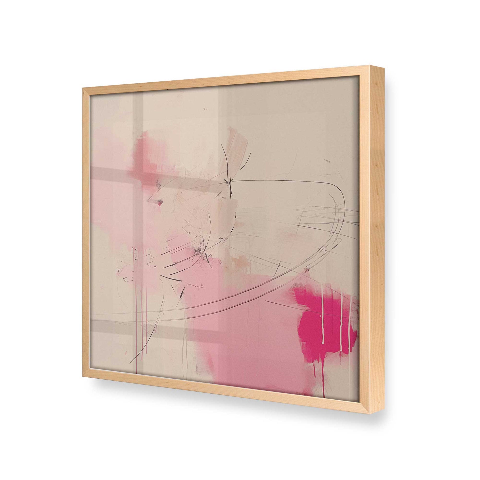 [Color:Raw Maple], Picture of art in a Raw Maple frame at an angle