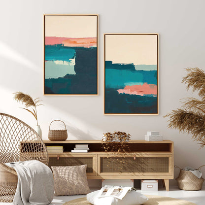 Azure Reverie Set of 2 Print on Canvas