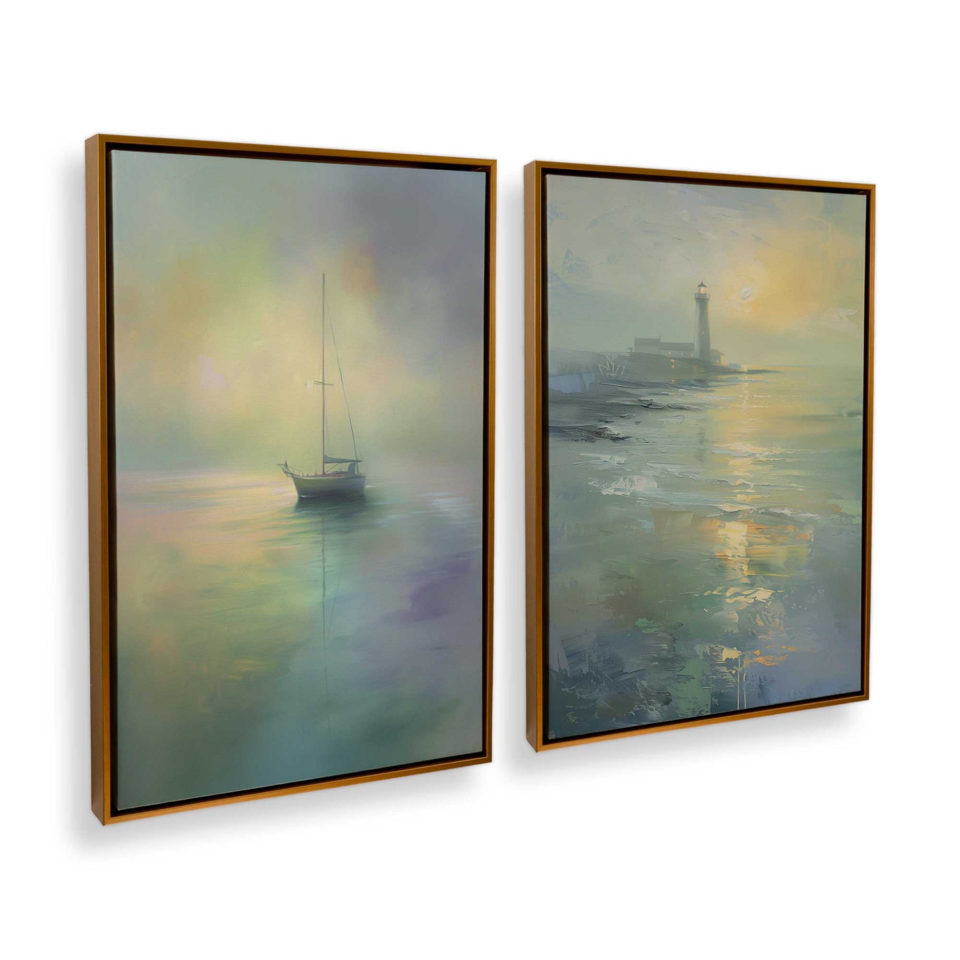 [Color:Polished Gold] Picture of art in a Polished Gold frame at an angle