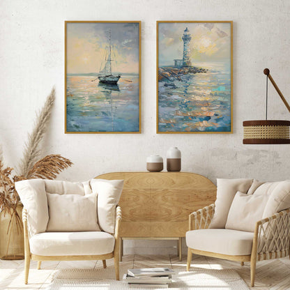 Harbor Glow Set of 2 Print on Archival Matte Paper