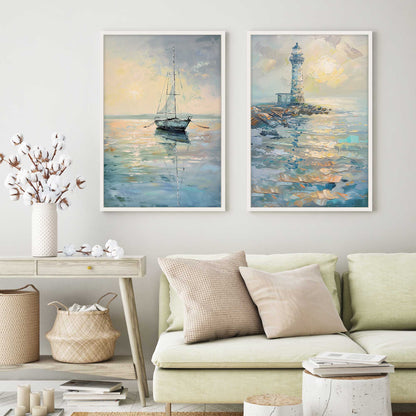 Harbor Glow Set of 2 Print on Archival Matte Paper