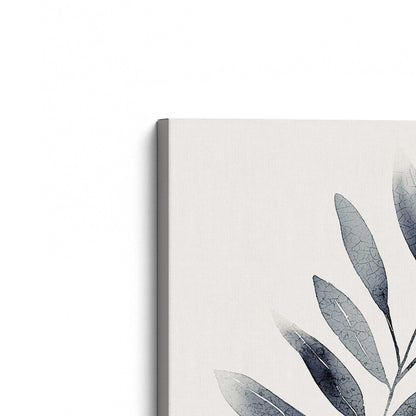 Monochrome Botanica (Blue) Set of 2 Print on Canvas