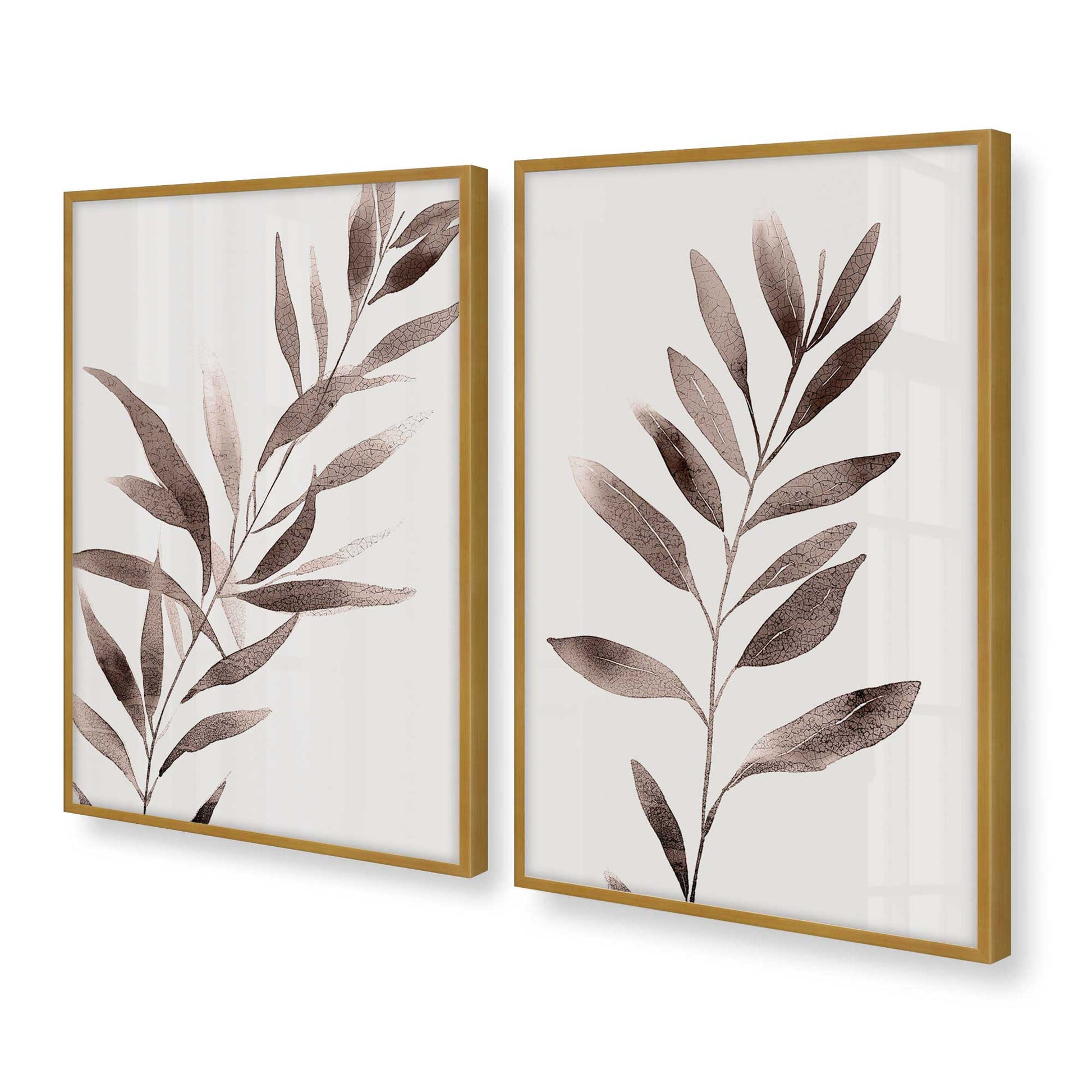 [Color:Polished Gold] Picture of art in a Polished Gold frame at an angle