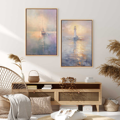 Ocean's Sentinel Set of 2 Print on Canvas