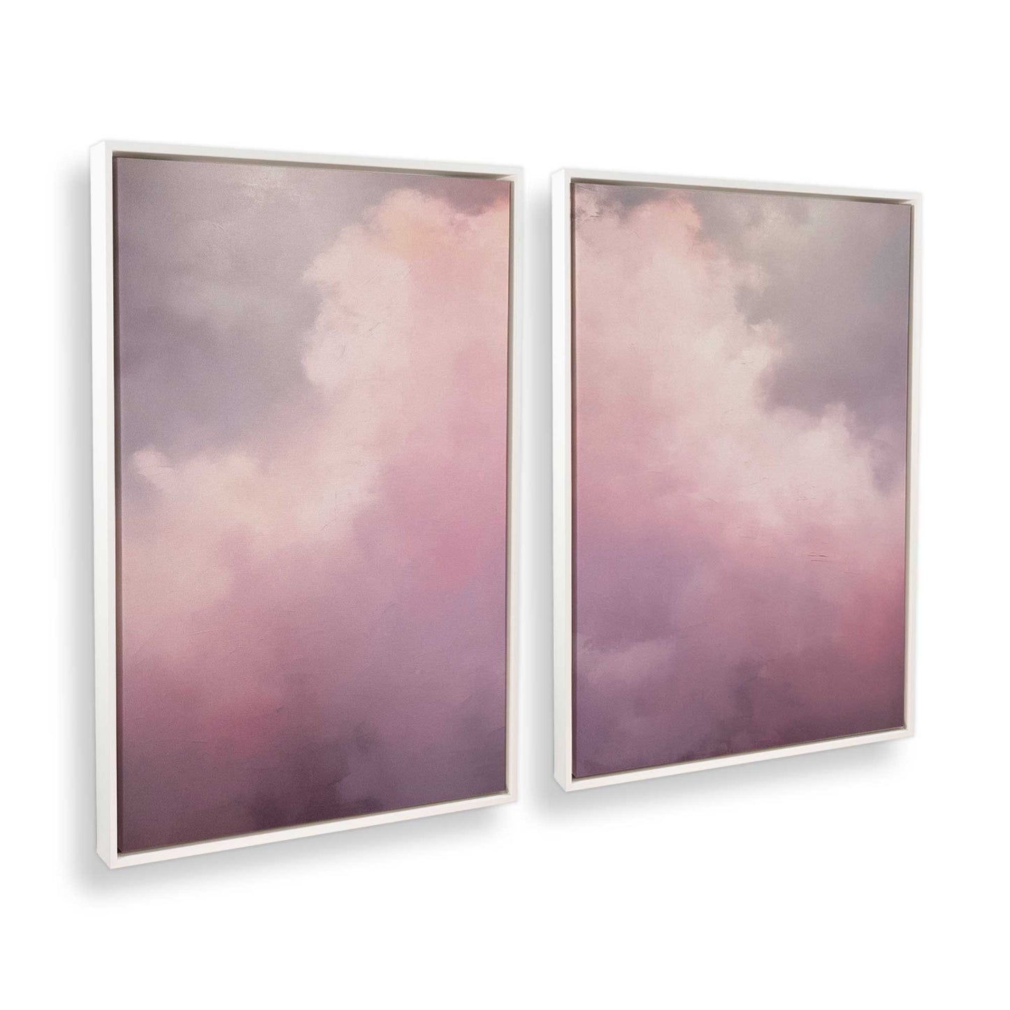 [Color:Opaque White] Picture of art in a White frame at an angle