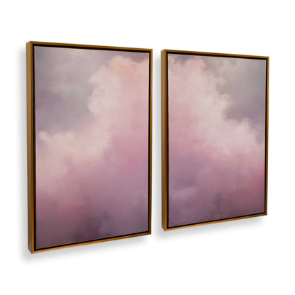 [Color:Polished Gold] Picture of art in a Polished Gold frame at an angle