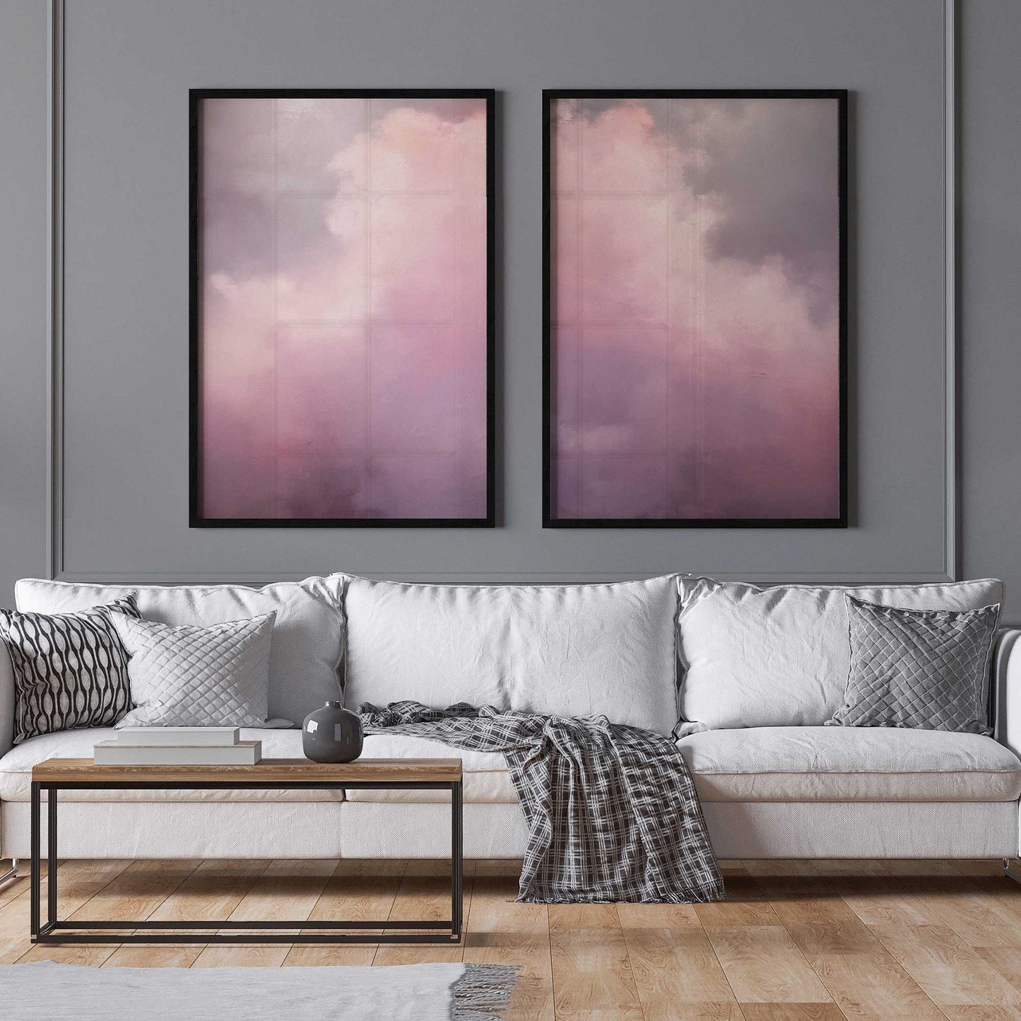 Pastel Skyline Set of 2 Print on Archival Matte Paper